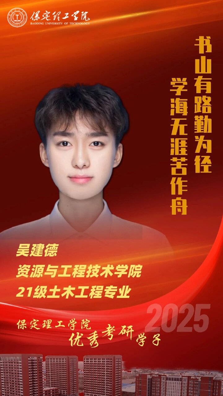 【榜样引领】保定理工学院2025届优秀考研学子风采展(十一)