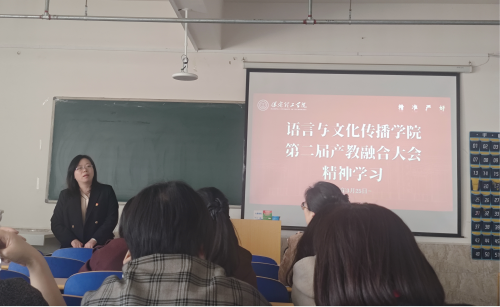 语言与文化传播学院深入学习贯彻第二届产教融合高质量发展大会精神